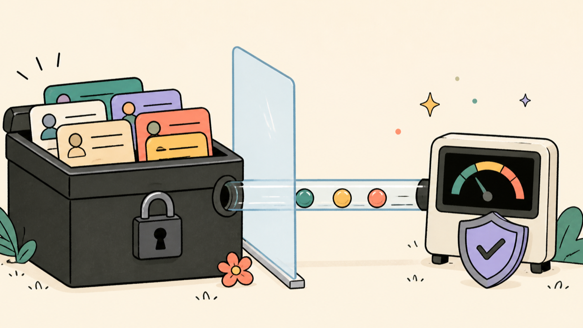 A locked archive separates original interactions from the limited safety signal sent to a monitor